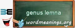 WordMeaning blackboard for genus lemna